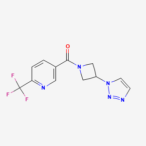 (3-(1H-1,2,3-triazol-1-yl)azetidin-1-yl)(6-(trifluoromethyl)pyridin-3-yl)methanone