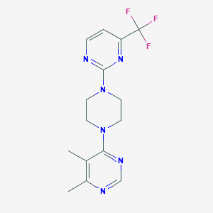 4,5-Dimethyl-6-[4-[4-(trifluoromethyl)pyrimidin-2-yl]piperazin-1-yl]pyrimidine