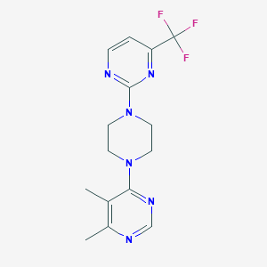 4,5-Dimethyl-6-{4-[4-(trifluoromethyl)pyrimidin-2-yl]piperazin-1-yl}pyrimidine