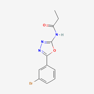 molecular formula C11H10BrN3O2 B2917505 N-(5-(3-bromophenyl)-1,3,4-oxadiazol-2-yl)propionamide CAS No. 1172763-71-1