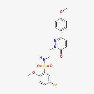molecular formula C20H20BrN3O5S B2917507 5-溴-2-甲氧基-N-(2-(3-(4-甲氧基苯基)-6-氧代哒嗪-1(6H)-基)乙基)苯磺酰胺 CAS No. 921551-65-7