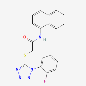 molecular formula C19H14FN5OS B2917534 2-[1-(2-氟苯基)四唑-5-基]硫代-N-萘-1-基乙酰胺 CAS No. 874467-29-5