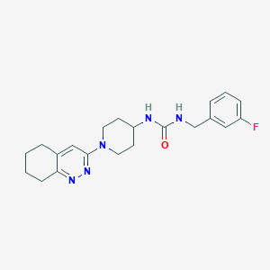 1-(3-Fluorobenzyl)-3-(1-(5,6,7,8-tetrahydrocinnolin-3-yl)piperidin-4-yl)urea