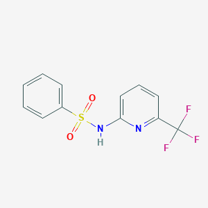 molecular formula C12H9F3N2O2S B2917540 N-[6-(Trifluoromethyl)pyridin-2-yl]benzenesulfonamide CAS No. 2372753-22-3