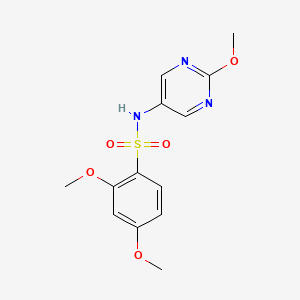 molecular formula C13H15N3O5S B2917550 2,4-二甲氧基-N-(2-甲氧基嘧啶-5-基)苯磺酰胺 CAS No. 1428348-67-7