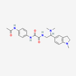 N1-(4-acetamidophenyl)-N2-(2-(dimethylamino)-2-(1-methylindolin-5-yl)ethyl)oxalamide