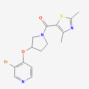 [3-(3-Bromopyridin-4-yl)oxypyrrolidin-1-yl]-(2,4-dimethyl-1,3-thiazol-5-yl)methanone