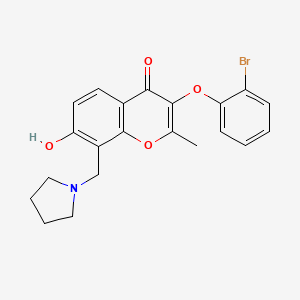 3-(2-bromophenoxy)-7-hydroxy-2-methyl-8-(pyrrolidin-1-ylmethyl)-4H-chromen-4-one