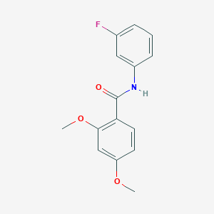 molecular formula C15H14FNO3 B291757 N-(3-fluorophenyl)-2,4-dimethoxybenzamide 