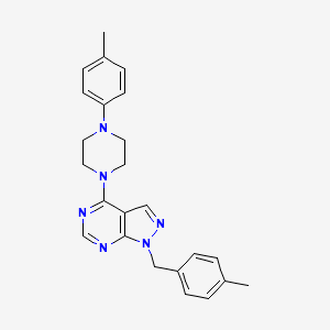 1-[(4-Methylphenyl)methyl]-4-[4-(4-methylphenyl)-1-piperazinyl]pyrazolo[3,4-d]pyrimidine