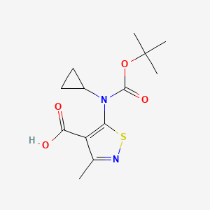 5-[Cyclopropyl-[(2-methylpropan-2-yl)oxycarbonyl]amino]-3-methyl-1,2-thiazole-4-carboxylic acid
