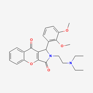 molecular formula C25H28N2O5 B2917579 2-(2-(Diethylamino)ethyl)-1-(2,3-dimethoxyphenyl)-1,2-dihydrochromeno[2,3-c]pyrrole-3,9-dione CAS No. 844450-02-8