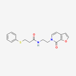 N-(2-(7-oxofuro[2,3-c]pyridin-6(7H)-yl)ethyl)-3-(phenylthio)propanamide