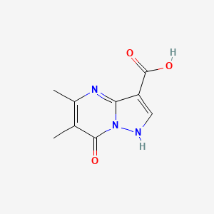 molecular formula C9H9N3O3 B2917585 7-Hydroxy-5,6-dimethylpyrazolo[1,5-a]pyrimidine-3-carboxylic acid CAS No. 1284618-26-3