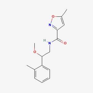 molecular formula C15H18N2O3 B2917586 N-(2-甲氧基-2-(邻甲苯基)乙基)-5-甲基异恶唑-3-甲酰胺 CAS No. 1797027-53-2
