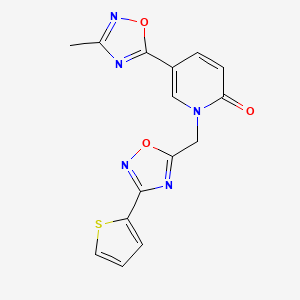 5-(3-methyl-1,2,4-oxadiazol-5-yl)-1-((3-(thiophen-2-yl)-1,2,4-oxadiazol-5-yl)methyl)pyridin-2(1H)-one