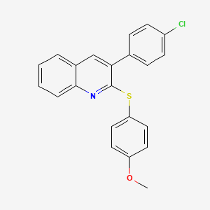 3-(4-Chlorophenyl)-2-[(4-methoxyphenyl)sulfanyl]quinoline