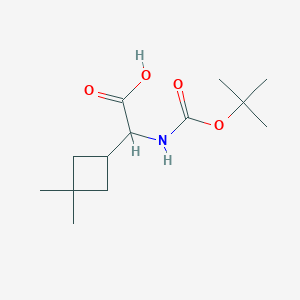 molecular formula C13H23NO4 B2917597 2-((Tert-butoxycarbonyl)amino)-2-(3,3-dimethylcyclobutyl)acetic acid CAS No. 2089648-39-3