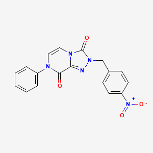 molecular formula C18H13N5O4 B2917609 2-(4-nitrobenzyl)-7-phenyl-[1,2,4]triazolo[4,3-a]pyrazine-3,8(2H,7H)-dione CAS No. 2034348-03-1