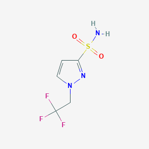 molecular formula C5H6F3N3O2S B2917613 1-(2,2,2-Trifluoroethyl)pyrazole-3-sulfonamide CAS No. 2361756-52-5