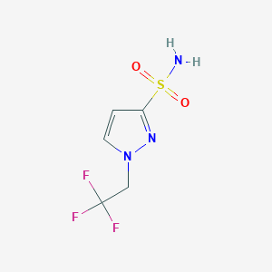 molecular formula C5H6F3N3O2S B2917613 1-(2,2,2-trifluoroethyl)-1H-pyrazole-3-sulfonamide CAS No. 2361756-52-5