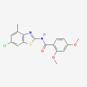 molecular formula C17H15ClN2O3S B2917616 N-(6-chloro-4-methyl-1,3-benzothiazol-2-yl)-2,4-dimethoxybenzamide CAS No. 868230-46-0