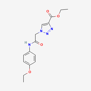 molecular formula C15H18N4O4 B2917620 ethyl 1-{2-[(4-ethoxyphenyl)amino]-2-oxoethyl}-1H-1,2,3-triazole-4-carboxylate CAS No. 901885-08-3