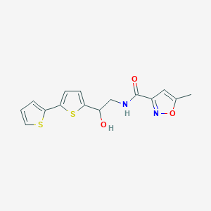 molecular formula C15H14N2O3S2 B2917630 N-(2-{[2,2'-bithiophene]-5-yl}-2-hydroxyethyl)-5-methyl-1,2-oxazole-3-carboxamide CAS No. 2097912-19-9