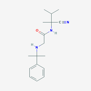 molecular formula C17H25N3O B2917634 N-(1-cyano-1,2-dimethylpropyl)-2-[(2-phenylpropan-2-yl)amino]acetamide CAS No. 1252524-70-1
