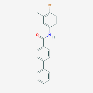 molecular formula C20H16BrNO B291764 N-(4-bromo-3-methylphenyl)biphenyl-4-carboxamide 
