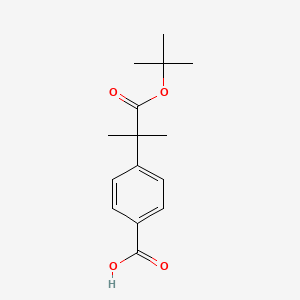 molecular formula C15H20O4 B2917654 4-(1-(叔丁氧基)-2-甲基-1-氧代丙烷-2-基)苯甲酸 CAS No. 2138157-80-7