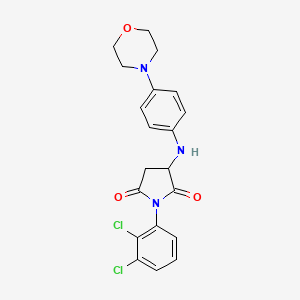 molecular formula C20H19Cl2N3O3 B2917688 1-(2,3-二氯苯基)-3-((4-吗啉苯基)氨基)吡咯烷-2,5-二酮 CAS No. 1022924-08-8
