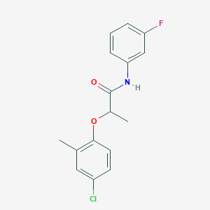 2-(4-chloro-2-methylphenoxy)-N-(3-fluorophenyl)propanamide