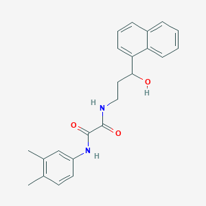 molecular formula C23H24N2O3 B2917697 N1-(3,4-二甲苯基)-N2-(3-羟基-3-(萘-1-基)丙基)草酰胺 CAS No. 1421527-93-6