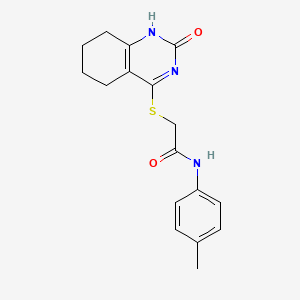 molecular formula C17H19N3O2S B2917702 2-((2-oxo-1,2,5,6,7,8-hexahydroquinazolin-4-yl)thio)-N-(p-tolyl)acetamide CAS No. 952978-66-4
