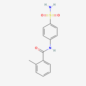 molecular formula C14H14N2O3S B2917706 2-甲基-N-(4-磺酰苯基)苯甲酰胺 CAS No. 315672-55-0
