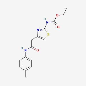 molecular formula C15H17N3O3S B2917711 （4-（2-氧代-2-（对甲苯胺基）乙基）噻唑-2-基）氨基甲酸乙酯 CAS No. 953226-53-4