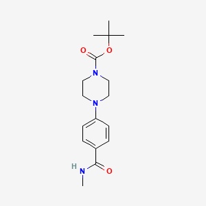 molecular formula C17H25N3O3 B2917730 叔丁基 4-[4-(甲基氨基羰基)苯基]哌嗪-1-羧酸盐 CAS No. 1797985-94-4