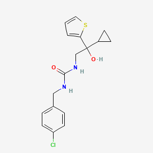 molecular formula C17H19ClN2O2S B2917743 1-(4-氯苄基)-3-(2-环丙基-2-羟基-2-(噻吩-2-基)乙基)脲 CAS No. 1396710-86-3