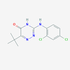 molecular formula C13H14Cl2N4O B2917750 6-tert-butyl-3-[(2,4-dichlorophenyl)amino]-1,2,4-triazin-5(4H)-one CAS No. 898650-84-5