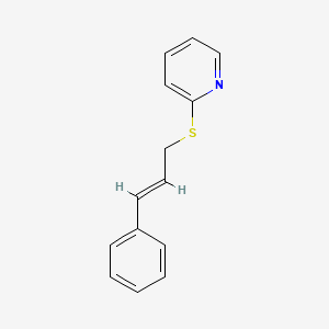 molecular formula C14H13NS B2917752 2-{[(2E)-3-苯基丙-2-烯-1-基]硫代}吡啶 CAS No. 82895-37-2