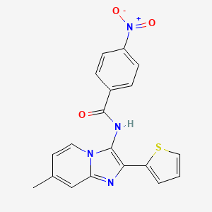 N-(7-methyl-2-thien-2-ylimidazo[1,2-a]pyridin-3-yl)-4-nitrobenzamide