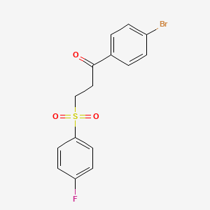 molecular formula C15H12BrFO3S B2917764 1-(4-溴苯基)-3-[(4-氟苯基)磺酰基]-1-丙酮 CAS No. 868256-27-3
