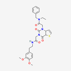 N-benzyl-2-[3-({[2-(3,4-dimethoxyphenyl)ethyl]carbamoyl}methyl)-2,4-dioxo-1H,2H,3H,4H-thieno[3,2-d]pyrimidin-1-yl]-N-ethylacetamide