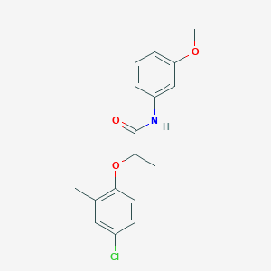 molecular formula C17H18ClNO3 B291777 2-(4-chloro-2-methylphenoxy)-N-(3-methoxyphenyl)propanamide 