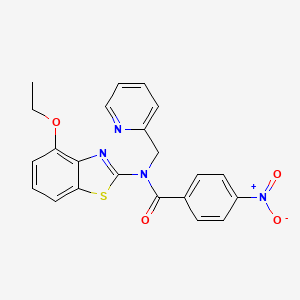 B2917772 N-(4-ethoxybenzo[d]thiazol-2-yl)-4-nitro-N-(pyridin-2-ylmethyl)benzamide CAS No. 899964-14-8