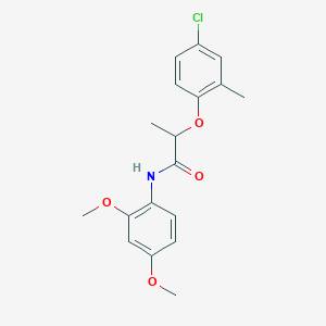 molecular formula C18H20ClNO4 B291778 2-(4-chloro-2-methylphenoxy)-N-(2,4-dimethoxyphenyl)propanamide 
