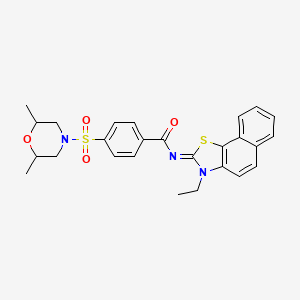 B2917785 (E)-4-((2,6-dimethylmorpholino)sulfonyl)-N-(3-ethylnaphtho[2,1-d]thiazol-2(3H)-ylidene)benzamide CAS No. 1005995-24-3