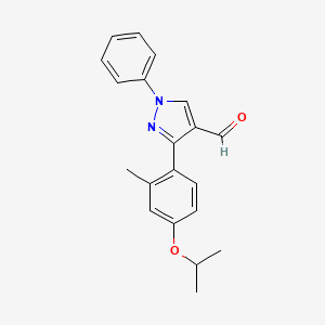 B2917788 3-[2-methyl-4-(propan-2-yloxy)phenyl]-1-phenyl-1H-pyrazole-4-carbaldehyde CAS No. 956943-90-1