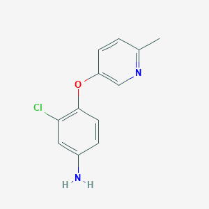 molecular formula C12H11ClN2O B2917790 3-氯-4-((6-甲基吡啶-3-基)氧基)苯胺 CAS No. 848482-82-6
